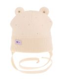 Шапка демисезонная для девочки (Элли светло-бежевый) Шапка демисезонная для девочки (Элли светло-бежевый)